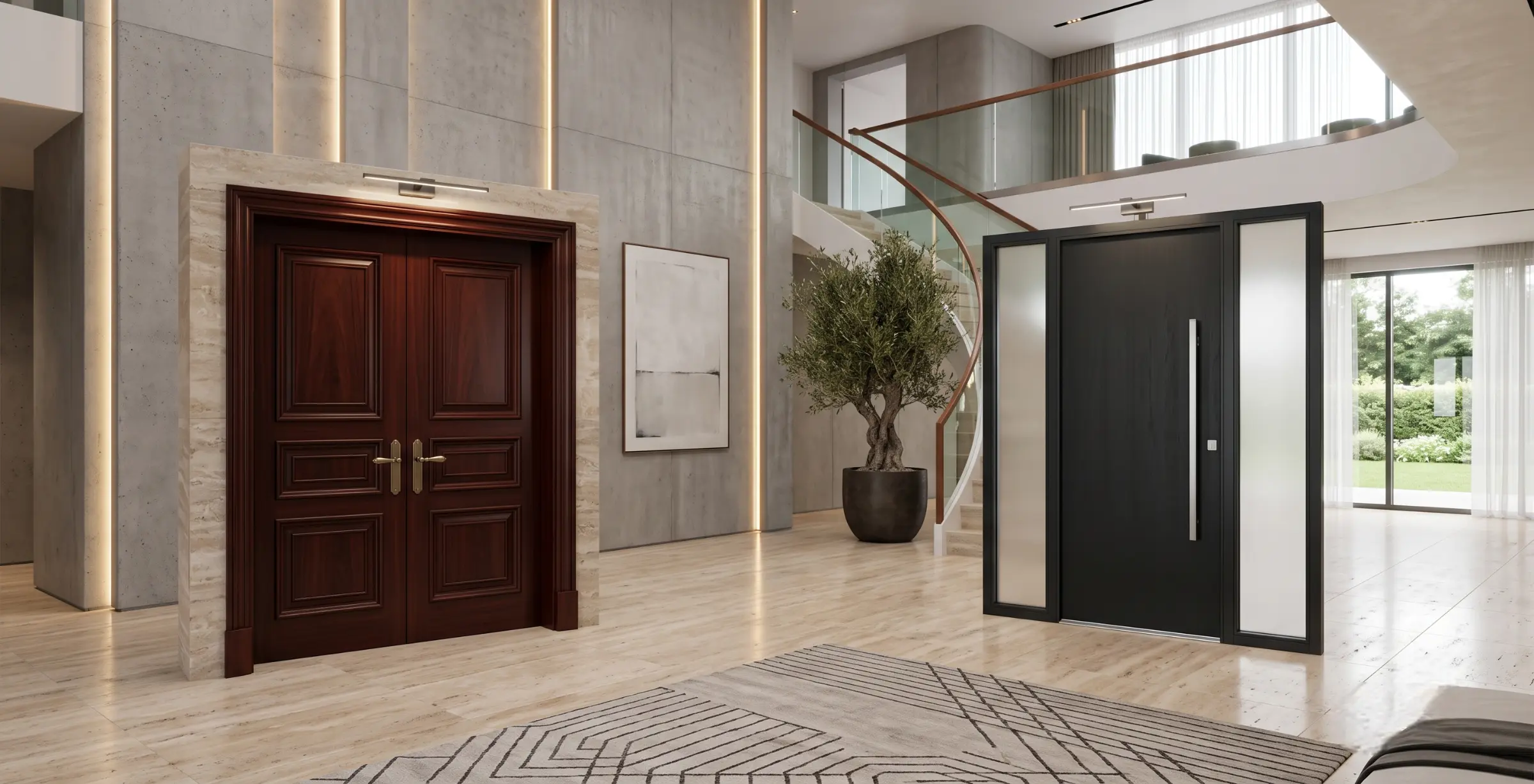 What Is the Difference Between Symmetrical and Asymmetrical Double Doors?